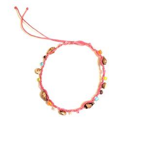 ⛱️Pink Handmade Boho Seashell Beaded Ankle Bracelet or Bracelet ⛱️
